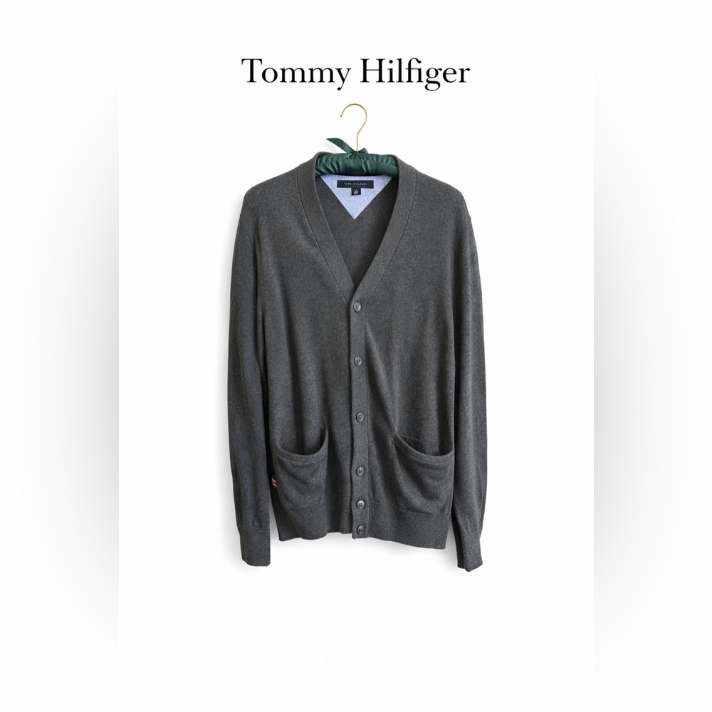 Tommy Hilfiger Charcoal Cardigan Sweater